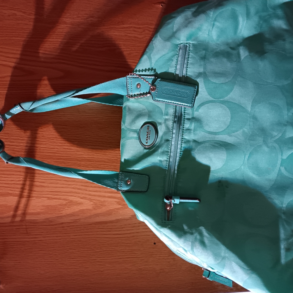 Coach Teal Shoulder Bag